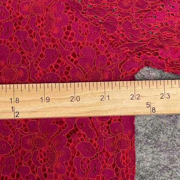 Alice Blue Lace Long Sleeve Top – Hot Pink with Black & White Trim – Size XL - Picture 6 of 7